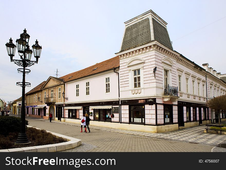 Main square in Komarno (Komarom), Slovakia