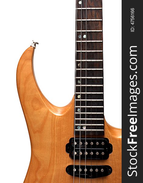 Toned Maple Electric Guitar Closeup