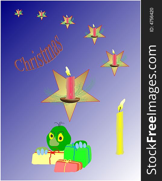 Christmas card, yuletide greetings, fancy paper.