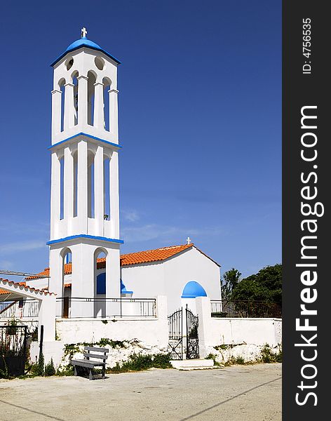 Orthodox greek church in the cretan village of Marathokefala