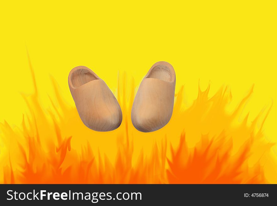 Concept of walking on sunshine with clipping path,