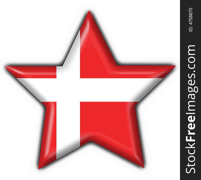 Denmark button flag star shape