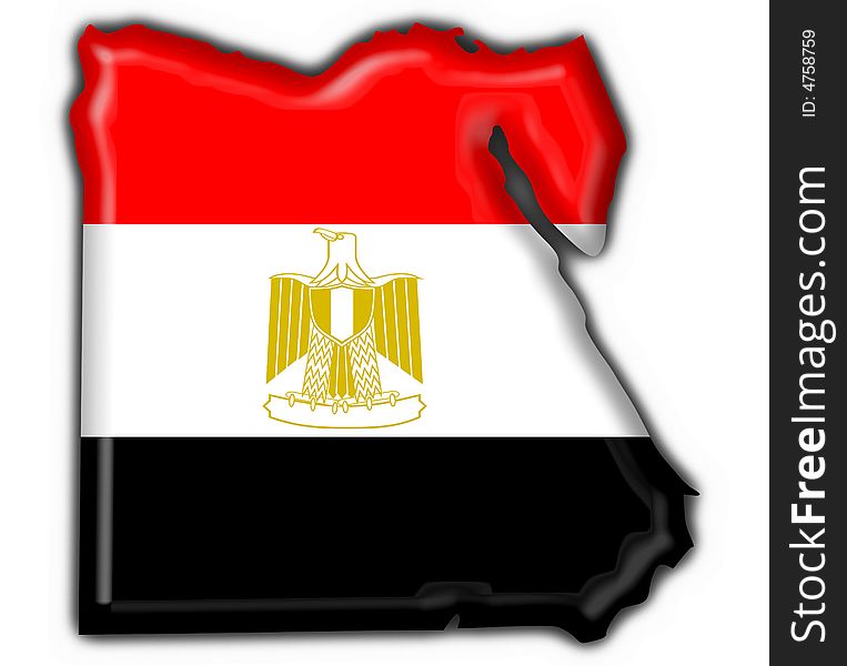 Egypt button flag map shape