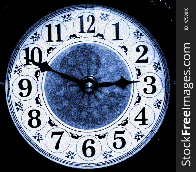 Bluish bracket clock
