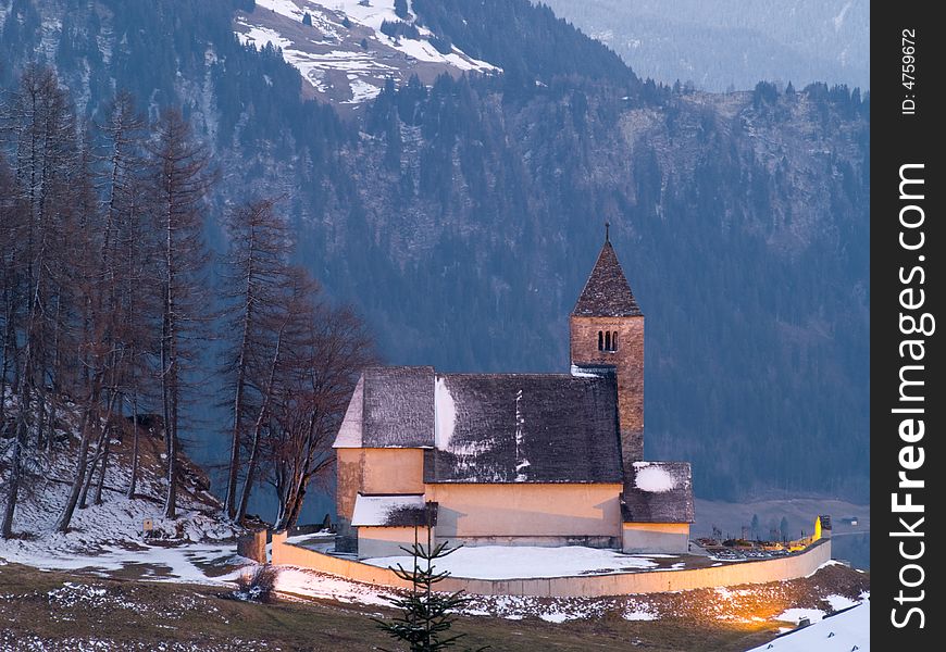 Alpine Church, Floodlit