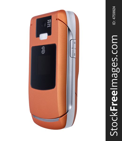 Small Orange Mobile Phone Device
