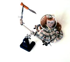 The Doll And The Knife Stock Images The Doll And The Knife Stock Images