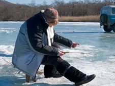 Winter Fishing Stock Photo Winter Fishing Stock Photo