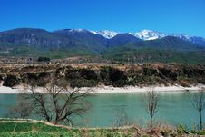 Mountain And River Royalty Free Stock Photography Mountain And River Royalty Free Stock Photography