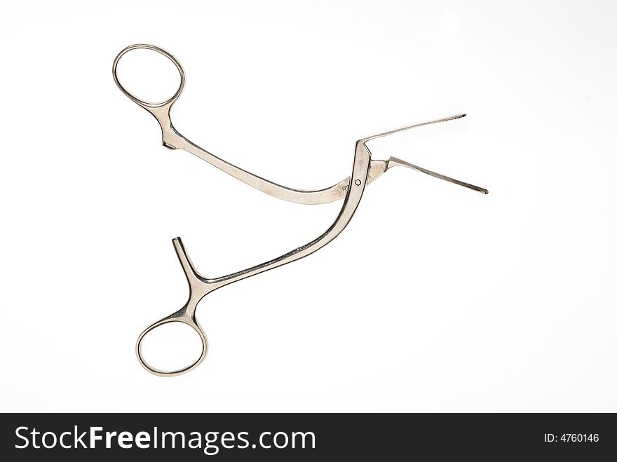 Hemostats isolated on white background. Hemostats isolated on white background