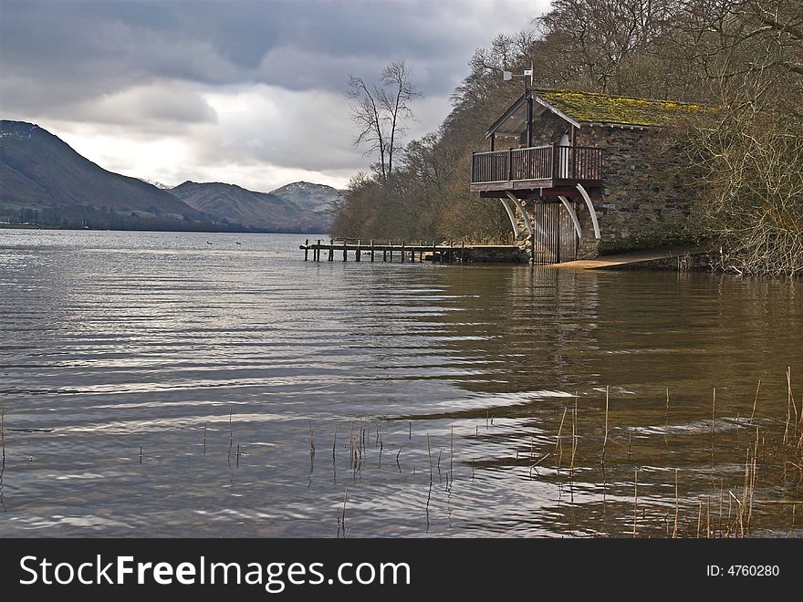 Old boat house in north Cumbria