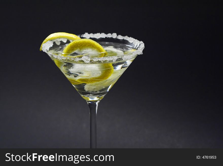 Martini With Sugar Crust, Lemon And Peels
