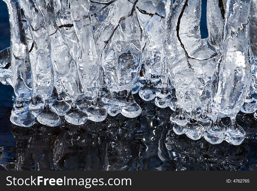 Icicles On A Lake