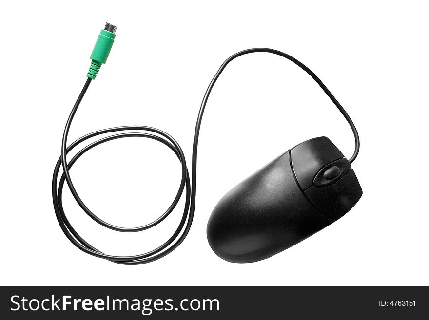 Computer mouse with white background