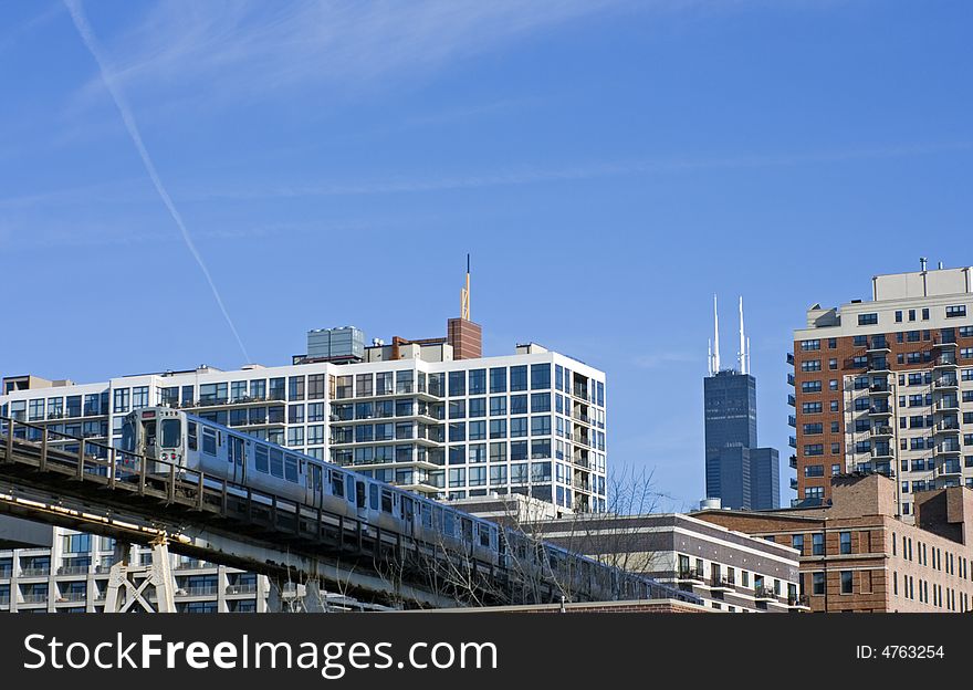 Train to Downtown  - Chicago, Il.