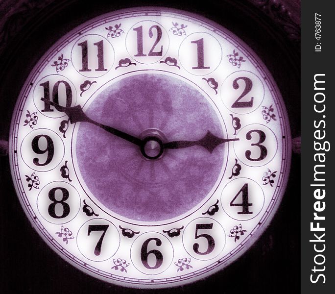 Close up of a wood bracket clock. Close up of a wood bracket clock