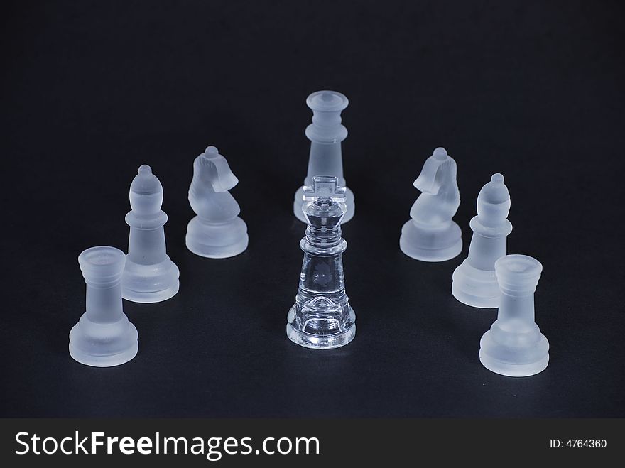 Chess men on black background. Chess men on black background