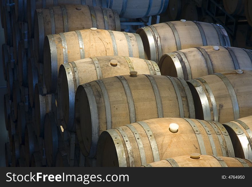 Barrels In The Winery