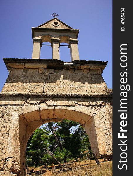 Sassia Monastery bell tower Kefalonia Greece