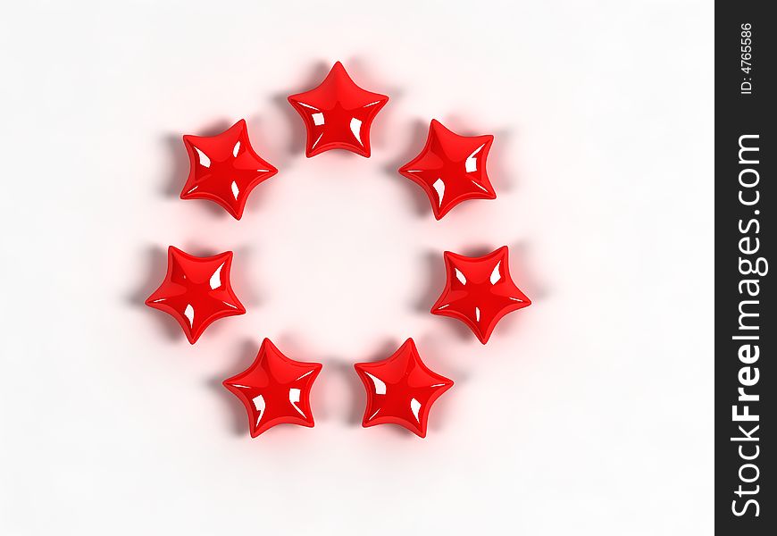 Red stars with white background