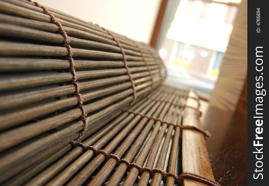 Wooden sticks surface at sushi restaurant bar. Wooden sticks surface at sushi restaurant bar