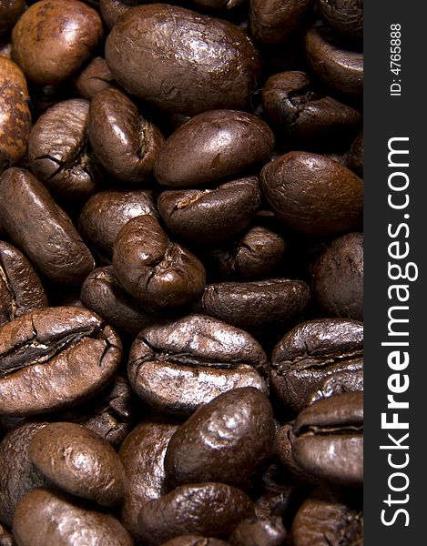 Textrure from fresh coffee beans