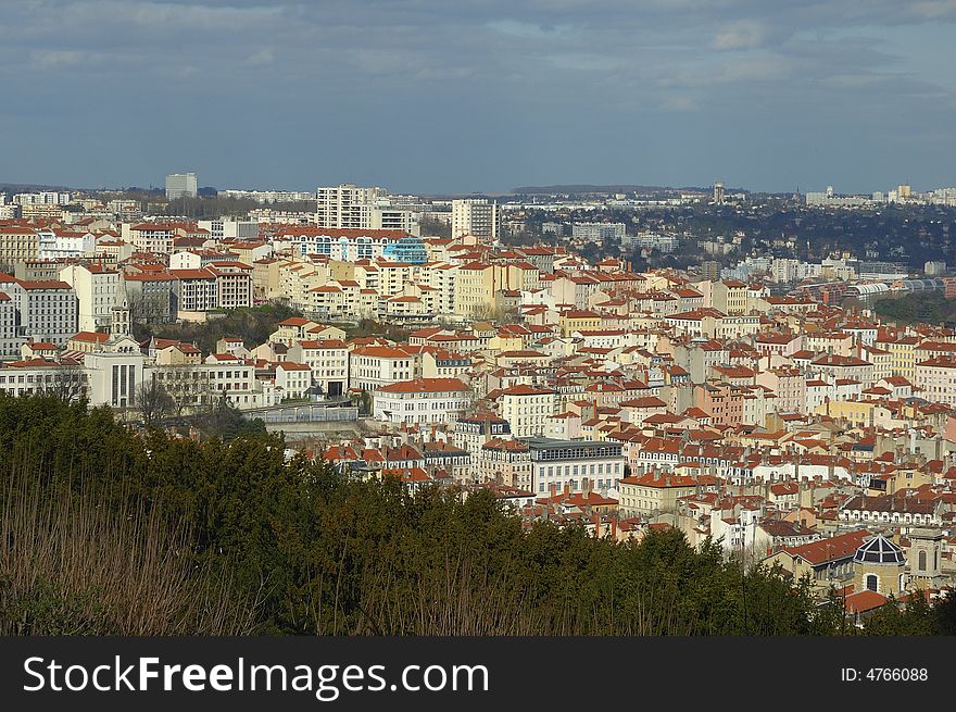 France; Lyon; Lyons; View Of The Croix-Rousse