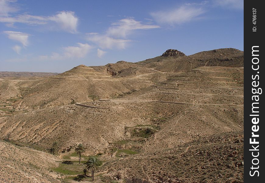 Place near berber city Matmata in Tunisia (Africa). Place near berber city Matmata in Tunisia (Africa).