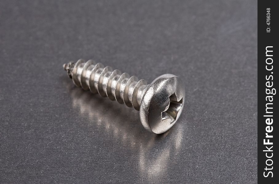 Stainless self-tapping screw- close up