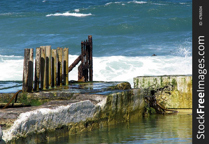 Broken Fence at Sea