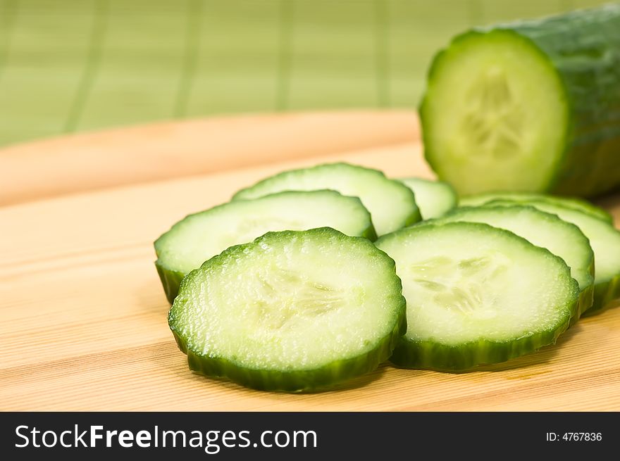 Close up on fresh cucumber