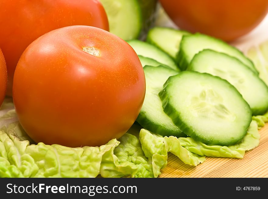Close up on fresh vegetables. Close up on fresh vegetables