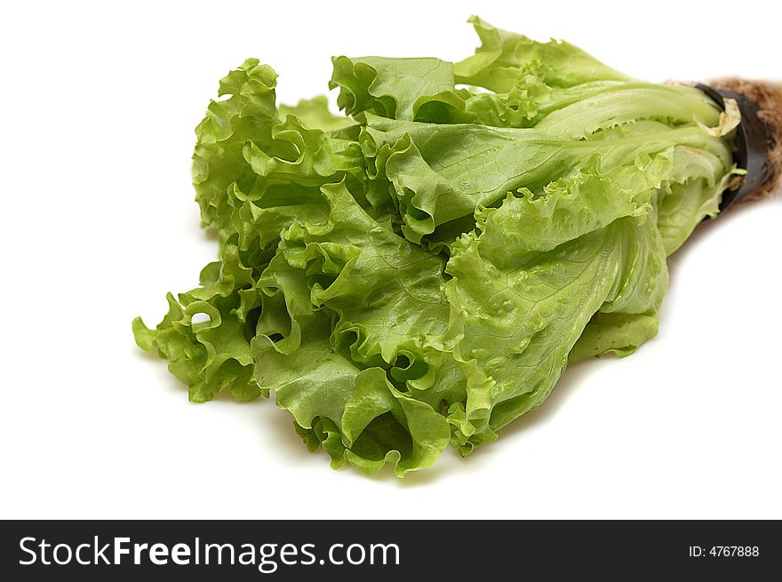 Fresh lettuce isolated on white