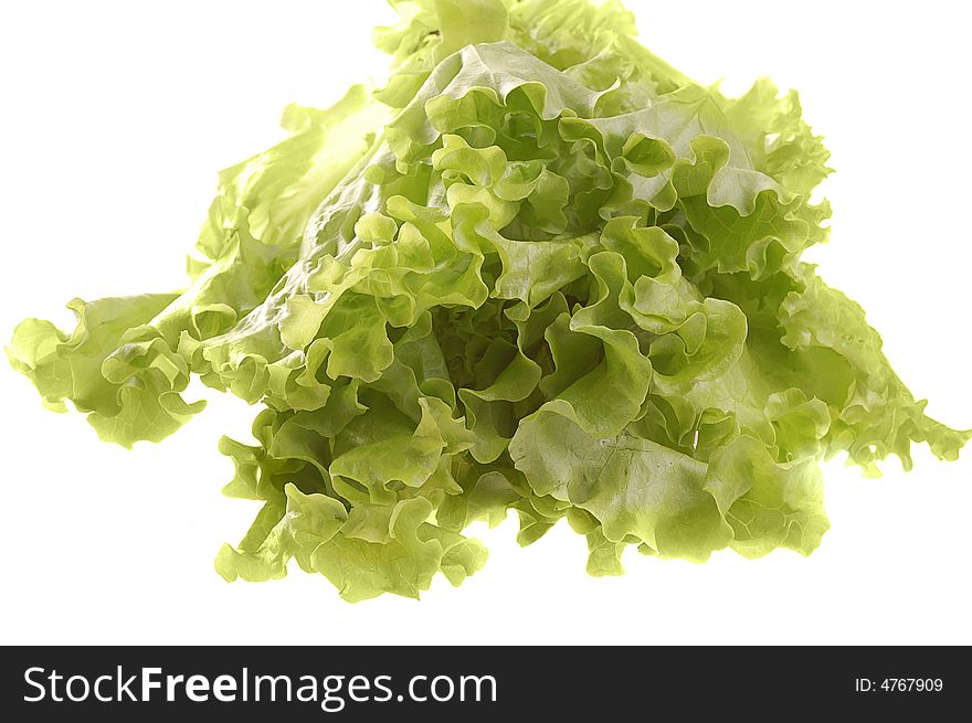 Green lettuce isolated on white