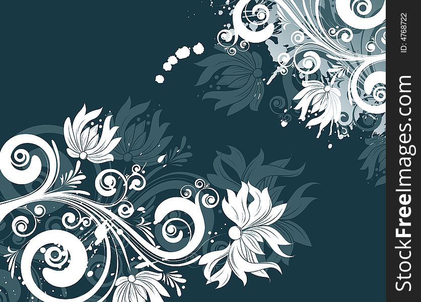 Abstract floral background. A vector format is added. Suits well for a postcard or background. Abstract floral background. A vector format is added. Suits well for a postcard or background