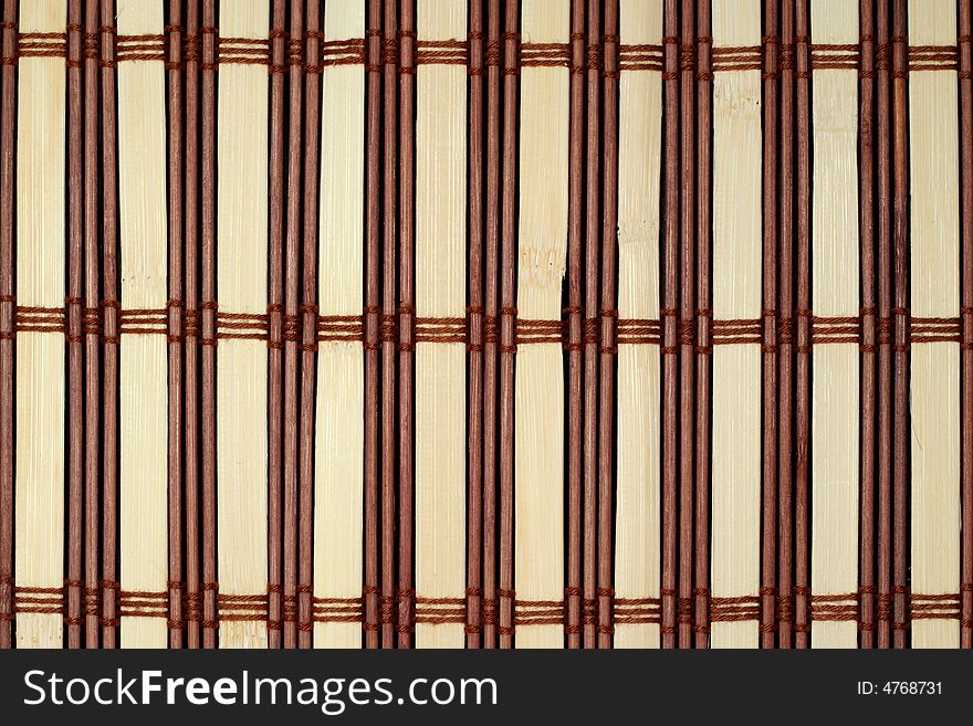 Detail of bamboo matt (brown-white)