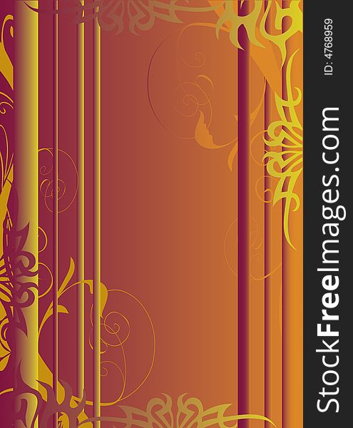 Abstract brown color design ornament