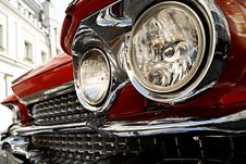 Headlights Of The Ancient Car Royalty Free Stock Photo Headlights Of The Ancient Car Royalty Free Stock Photo