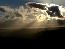 Sunbeams From Behind Clouds Stock Photography Sunbeams From Behind Clouds Stock Photography