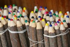 Natural Colored Pencils Stock Images