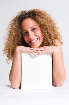 Frizzy Hair Girl Billboard Stock Photography Frizzy Hair Girl Billboard Stock Photography