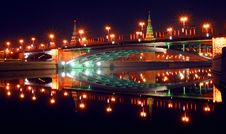The Night Bridge Stock Image