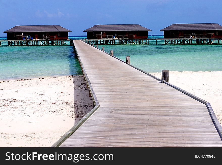 Exclusive water villas on the Maldives