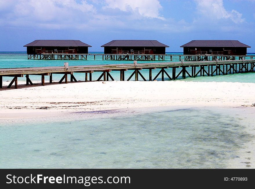 Exclusive water villas on the Maldives