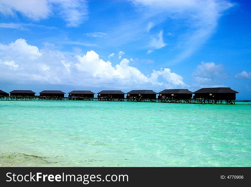 Exclusive water villas on the Maldives