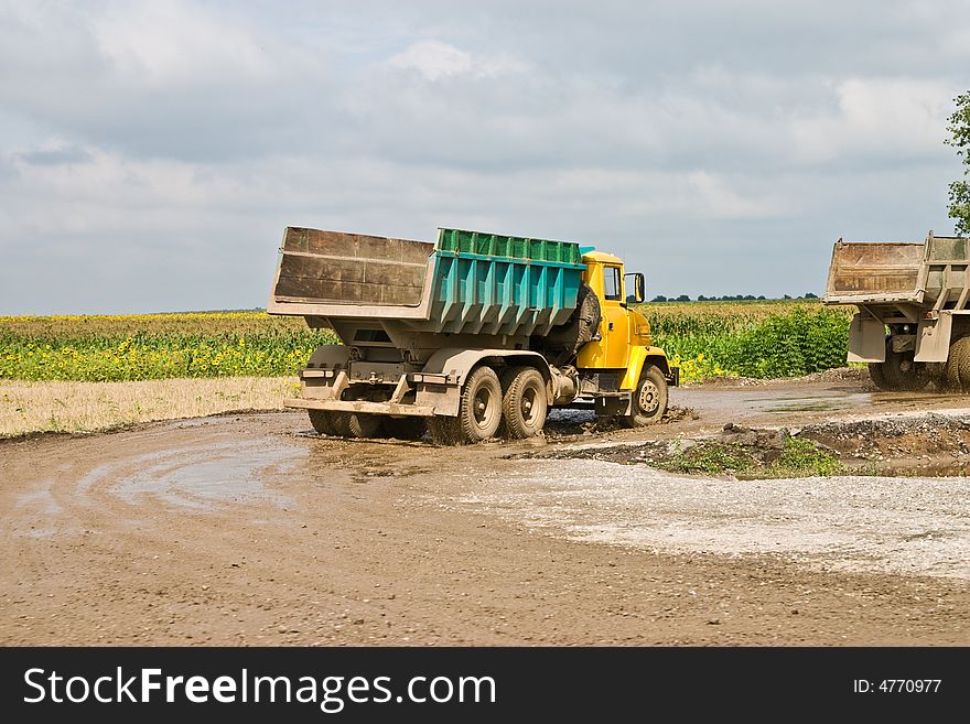 Building series: special road building vehicle on the way. Building series: special road building vehicle on the way