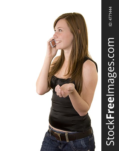 Girl Talking On Mobile