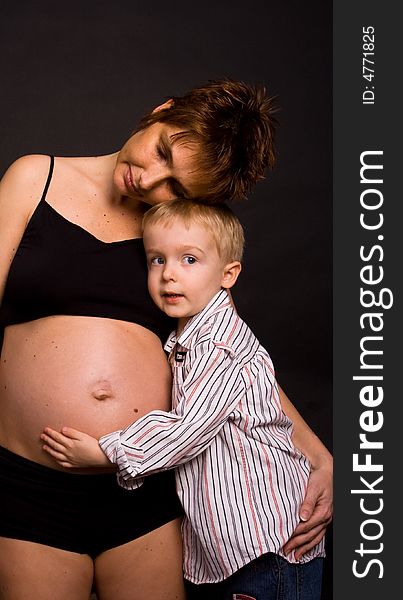 Child holding his mother