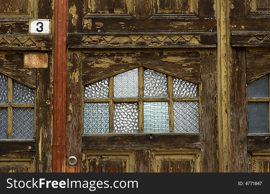 Design of an old wooden door