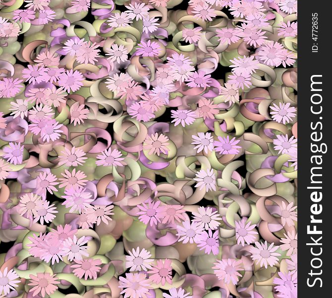 Abstract floral background, computer generated. Abstract floral background, computer generated